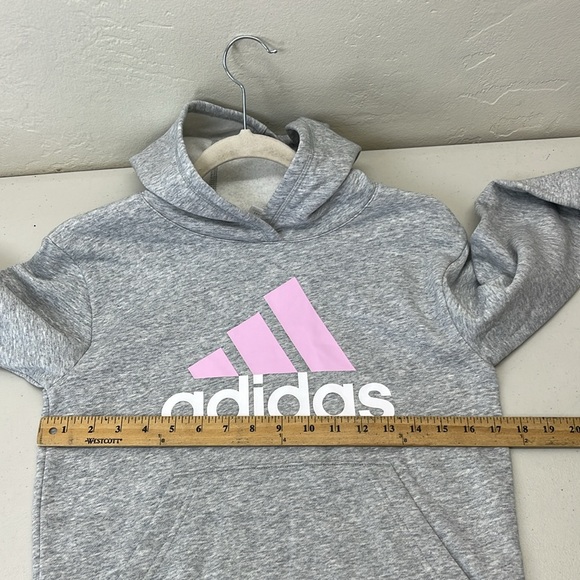 ADIDAS
Big Girls Long Sleeve Essential Sportswear Logo Heather Hoodie Sz 10/12 - Picture 6 of 8